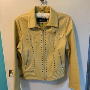 Yellow Studded Women's Jacket